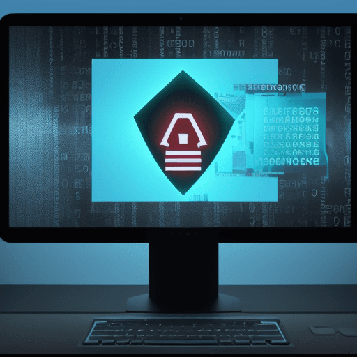 AI generated: a ransomware attack on a computer desktop being visuaized by a user