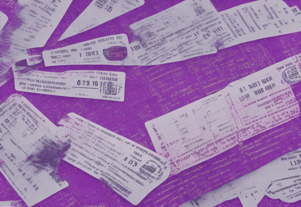 AI generated: Photo of a ultra realistic air ticket for a trip, hallucinogenic mushrooms, happiness, purple, name ...