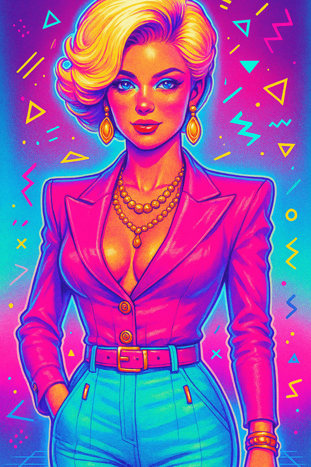 AI generated: Colorise cette image à partir de tous les éléments ci-dessus : un style typique des affiches publici...