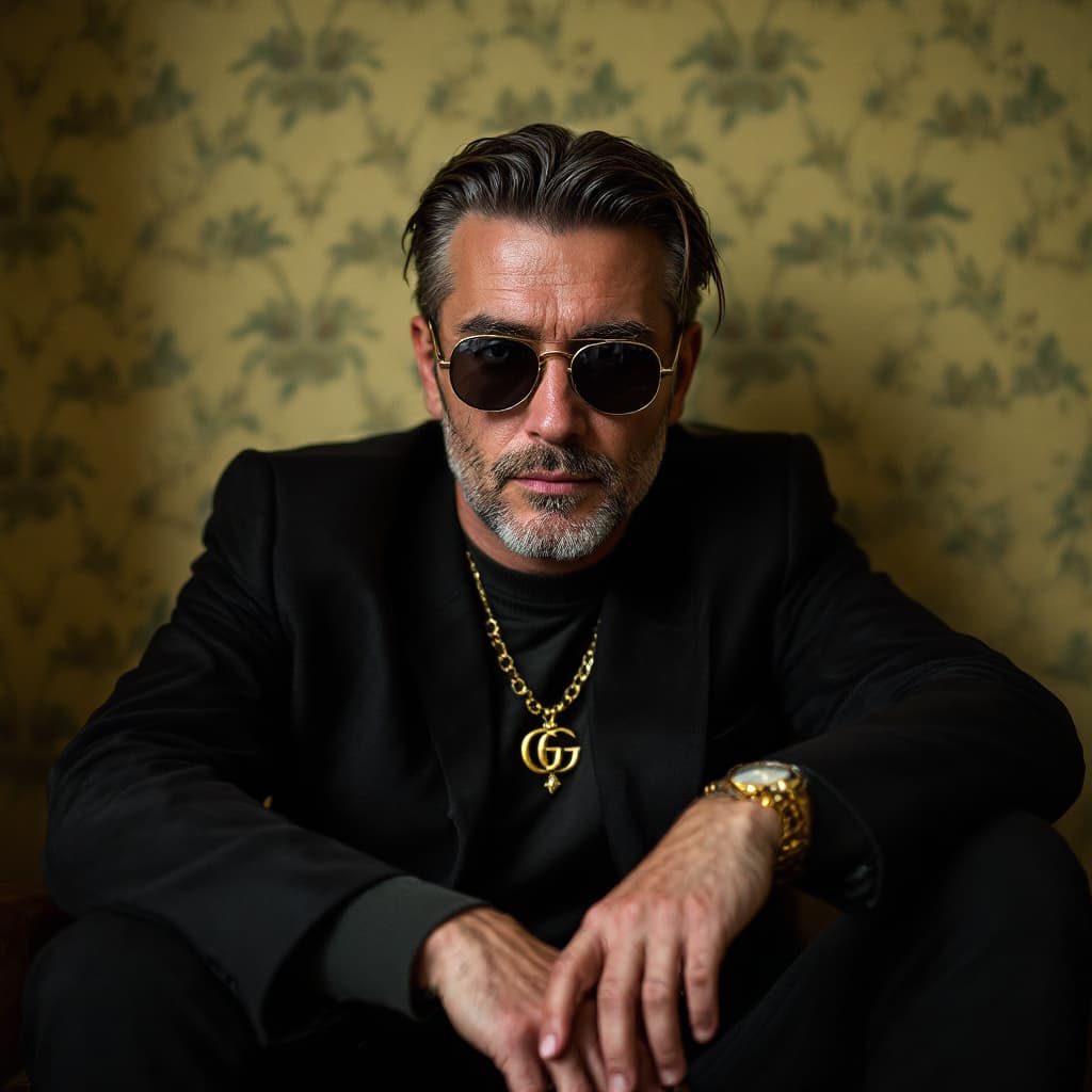 AI generated: MAN IN VINTAGE GUCCI 