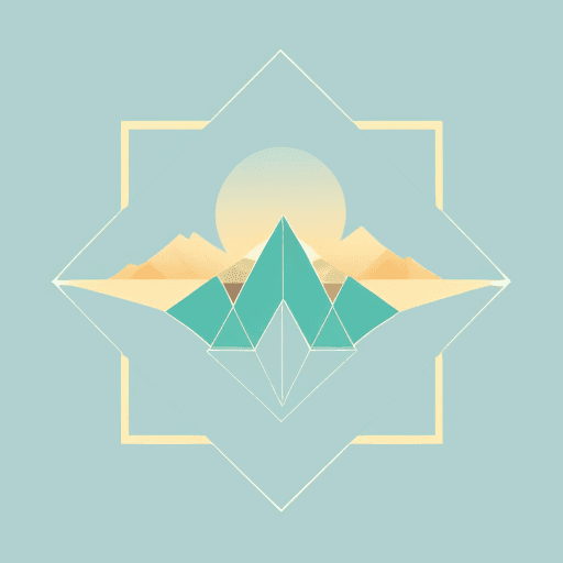 AI generated: geometric logo, minimalist style for tropical destinations