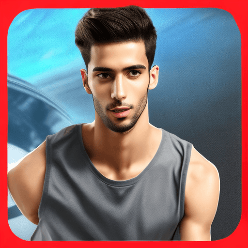 AI generated: an sporty slim and young handsome and dashing personality