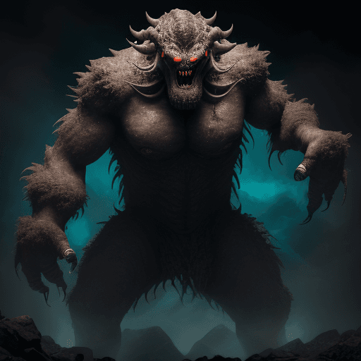 AI generated:  high quality foto of a monster from energy,  8k