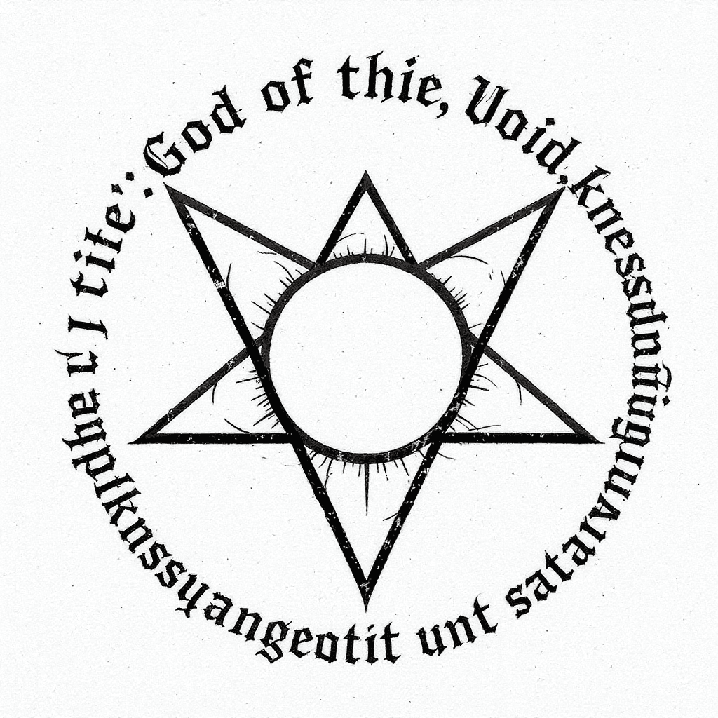 AI generated: with these key words create a sigil that is simple to draw and ancient looking with no words just sy...