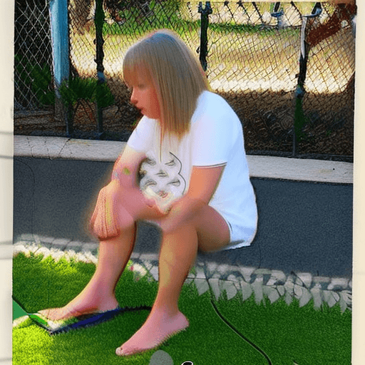 AI generated: BLONDE FEM PERSON PLAY ROCK PAPER SCISSOR WITH DAUGHTER BAREFEET
