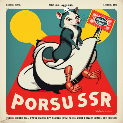 AI generated: In a playful, vintage-inspired design, create a humorous propaganda poster featuring a whimsical OPO...