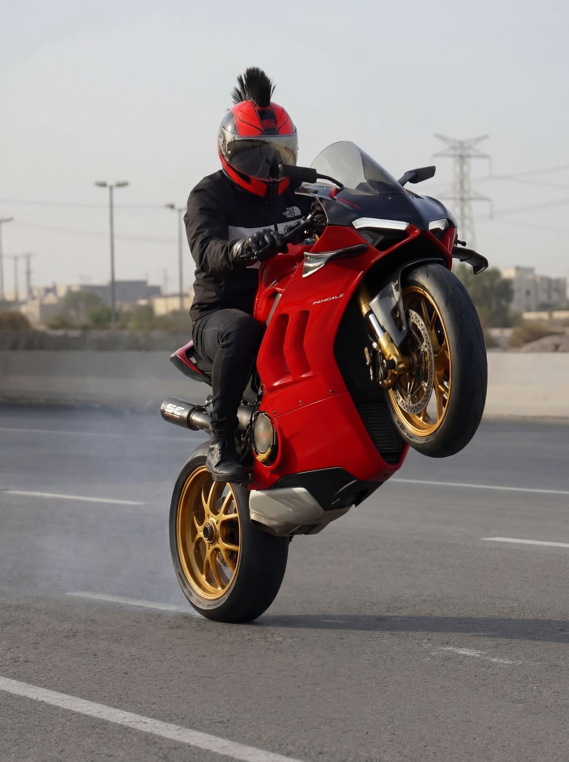 AI generated: Wheelie