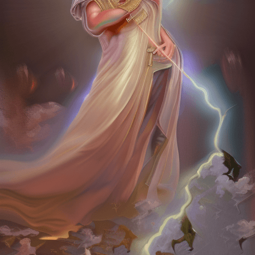 AI generated: Four powerful gods, casting lightning magic, detailed clothing, digital painting, hyperrealistic, fa...