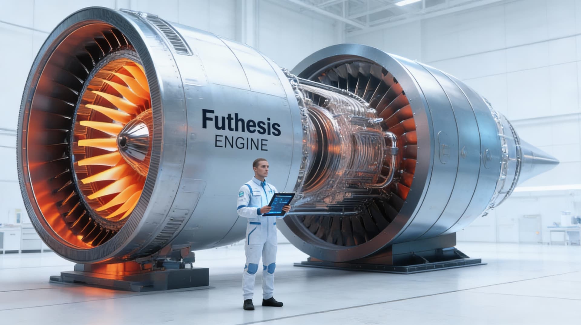 AI generated: Use the Reference Image to reimagine the View of the Futhesis ENGINE Design for any space vessel. Sh...