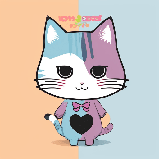 AI generated: cats and girl, (colorful pop cute illustration:1.3), sd