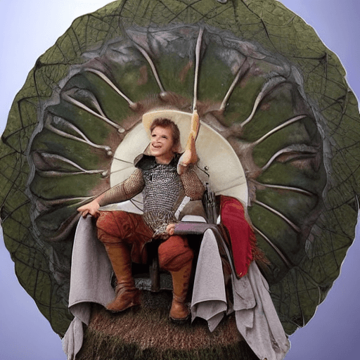 AI generated: (masterpiece), (extremely intricate:1.3), (realistic), pov from side, funny look, (medieval armor), ...