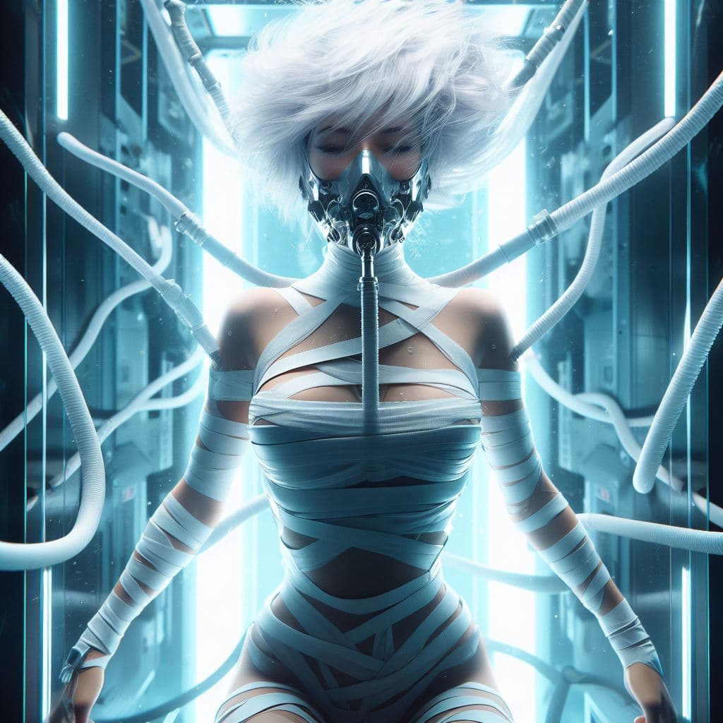 AI generated: digital art, best quality, ultra realistic, ultimate detailed, sci-fi, centered composition, full-le...