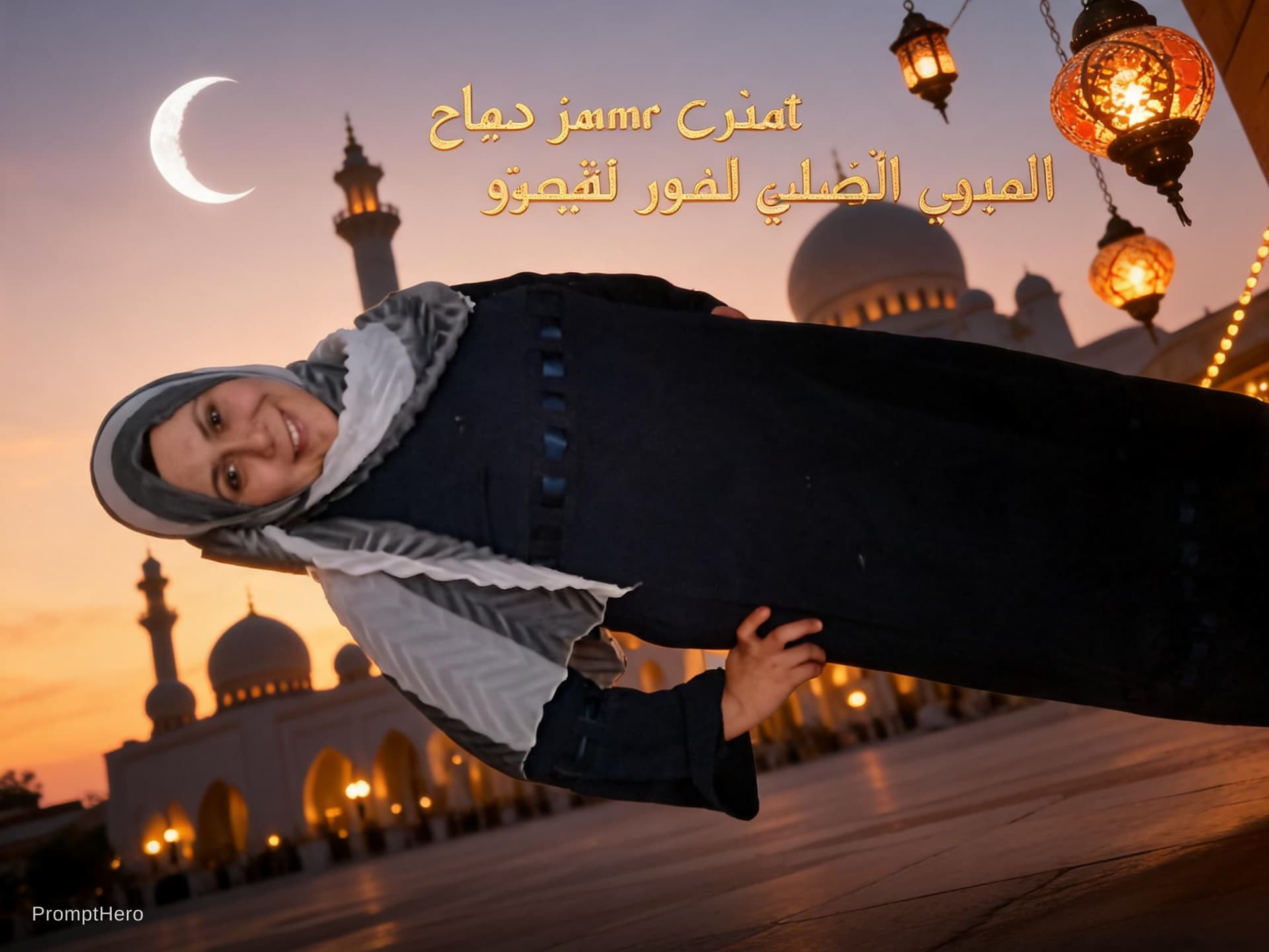 AI generated: Ultra realistic cinematic portrait of an Egyptian woman standing confidently and smiling warmly, ele...