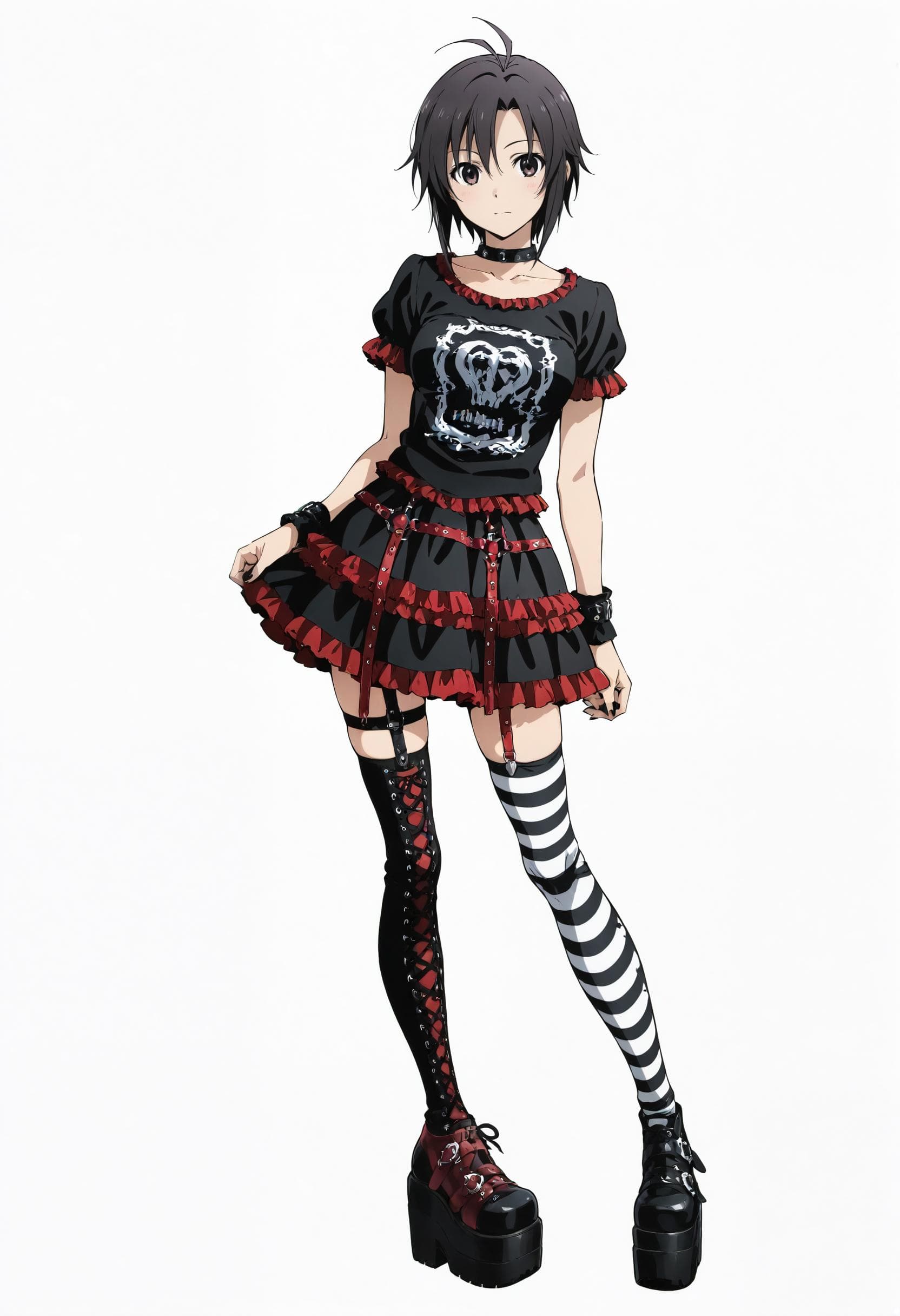 Y2k Punk Skirt & T-shirt