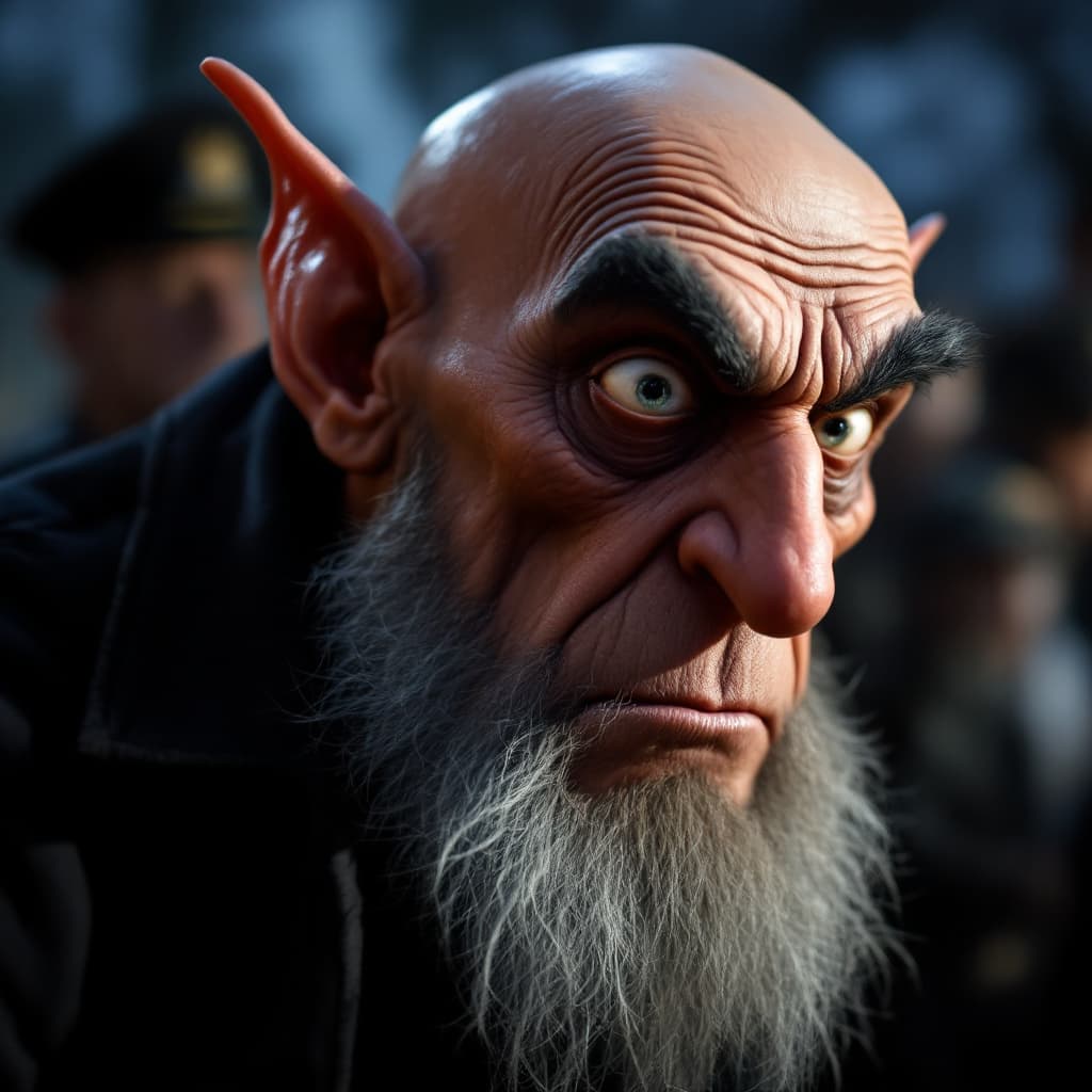 AI generated: Photo of gargamel as nazi