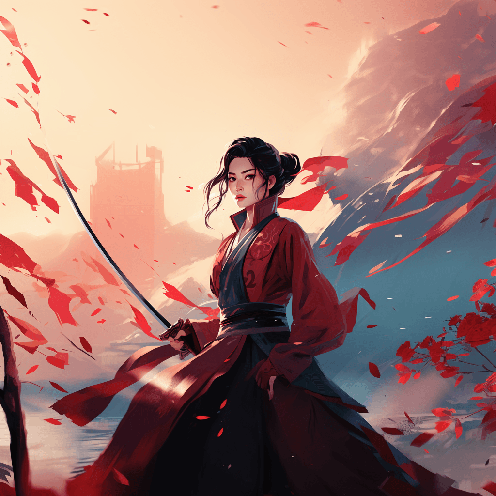 AI generated: Mulan in cool style in china