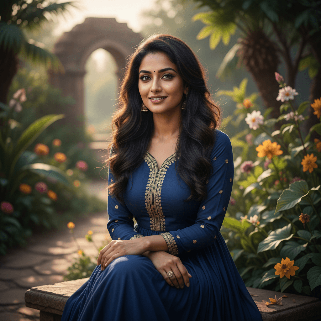 AI generated: indian girl Realistic, RAW photo, Sony Alpha A7 II Mirrorless Digital Camera, Canon EF 24-70mm f/2. ...
