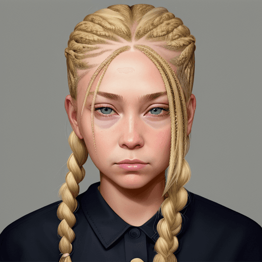 AI generated: Trump 2024!! With blonde braids mugshot