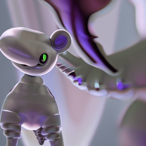 AI generated: a close up of a  a fusion of a xenomorph and mewtwo , 3 d render character art 8 k, 3d character rea...