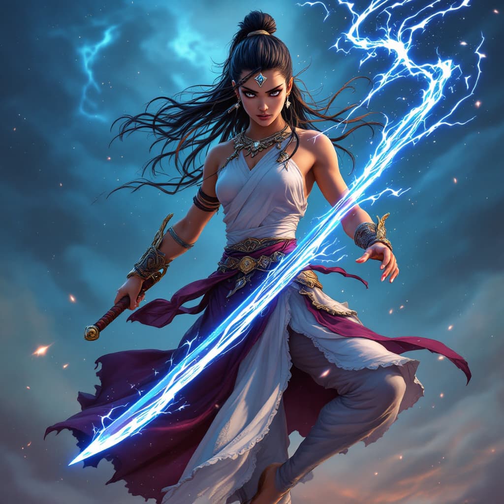 AI generated: Make me an image of korra from the legend of korra with the same features but as a different variant...