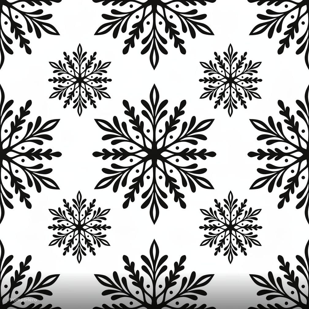 AI generated: makes this snowflakes pattern in seamless
