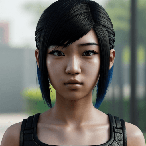 AI generated: Hyper realistic photo of asian teen, alternative hair style, Highly Detailed, Ultra-Realistic Skin A...