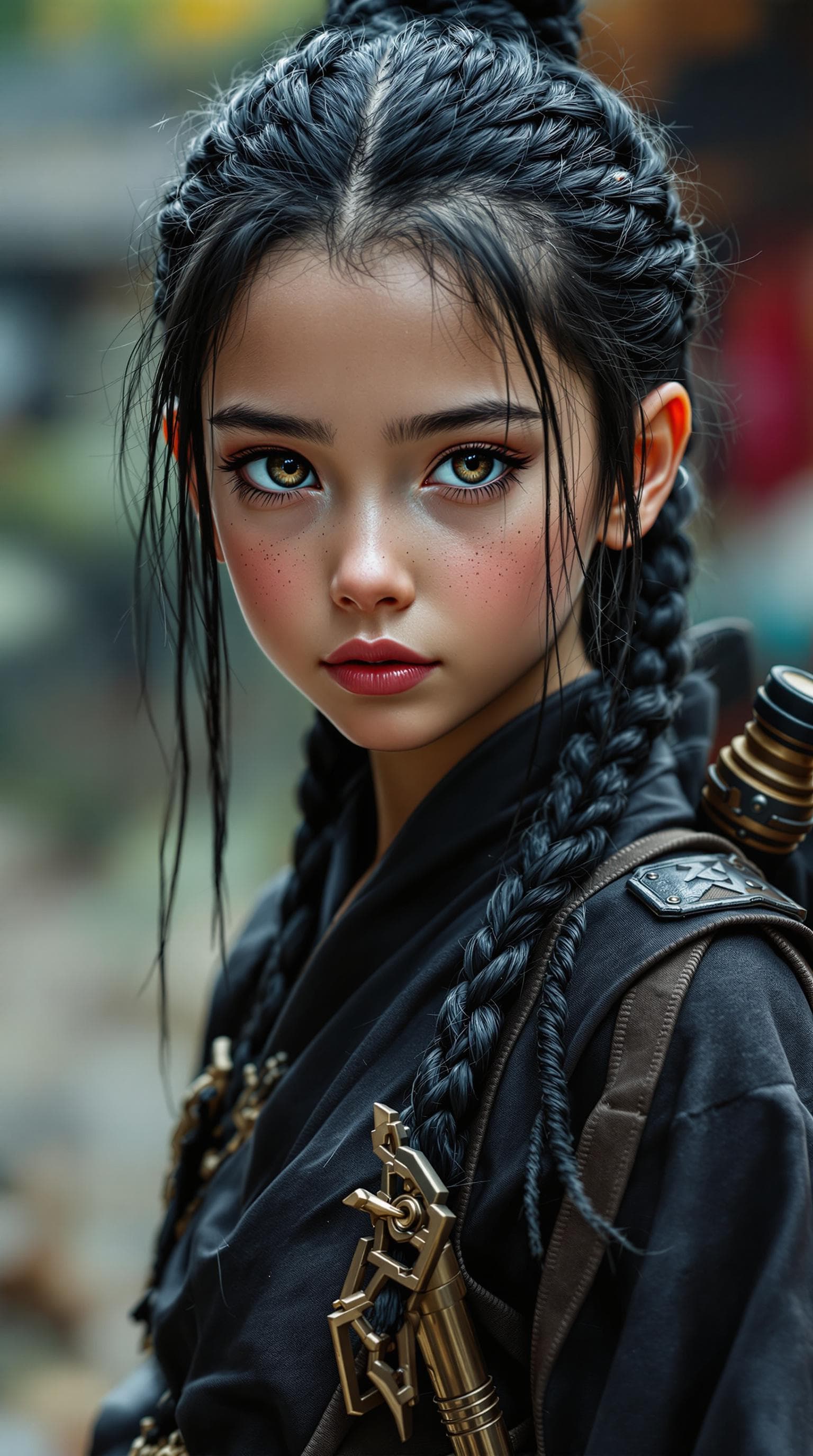 AI generated: a professional photo of a exceptionally of the most beautiful girl in the world, (age 11), Safiya (f...