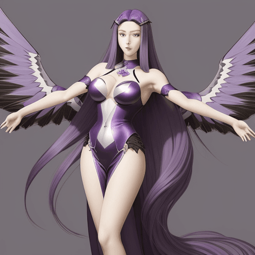 AI generated: Anime style photo of a 23-year-old Aethore, is distinguished by her elegant, graceful stature and we...