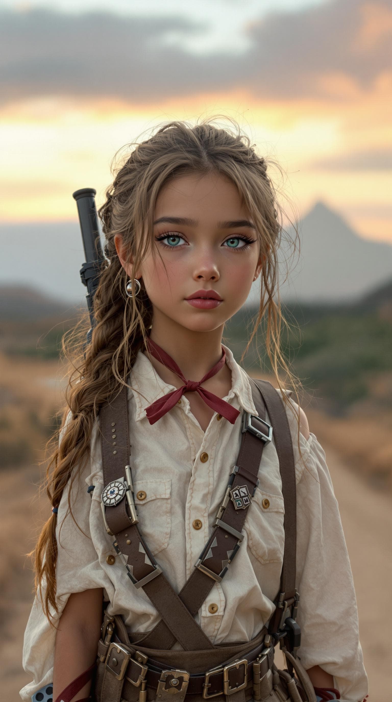 AI generated: a professional photo of a exceptionally beautiful girl in the world (age 10), (10 year old), highly ...