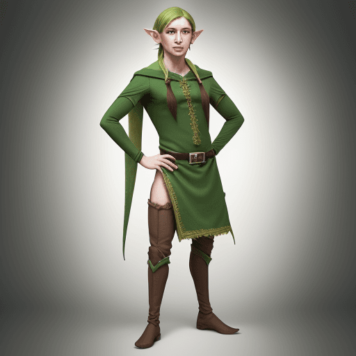 AI generated: A full body picture of A realistic looking elf in a modern world 