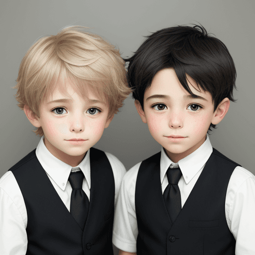 AI generated: two boys 6 and 8 years