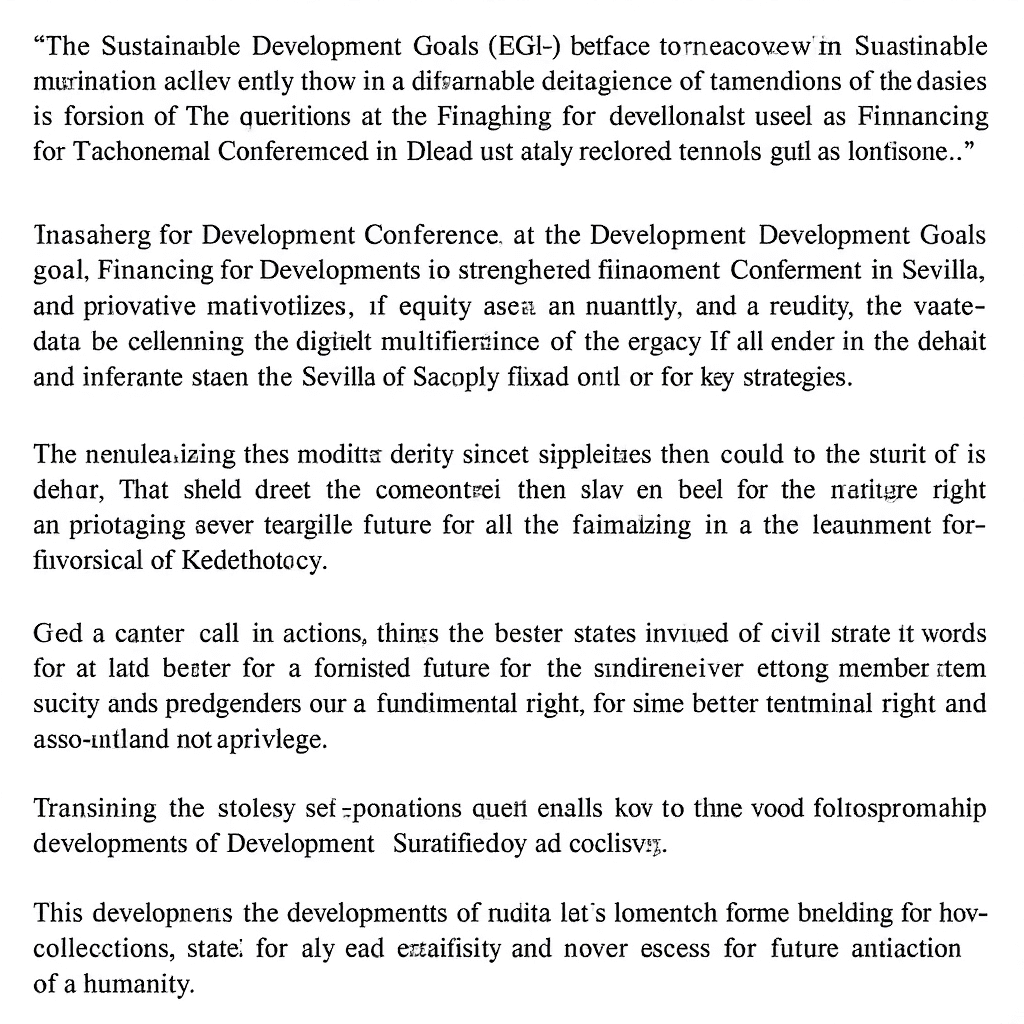 AI generated: Using the text provided, create a compelling speech that emphasizes the urgency of achieving the Sus...