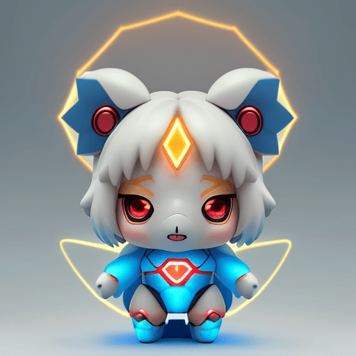 AI generated: (( volumetric lighting , very detail face ,white background)), 3D model , Nendoroid style, Japanese ...