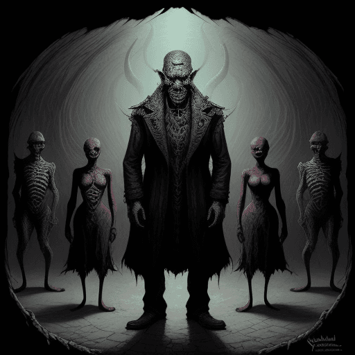 AI generated: a drawing of a man standing in front of a group of people, concept art by Yerkaland, behance contest...