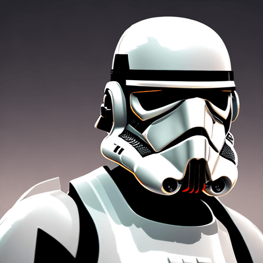 AI generated: portrait, cyberpunk shtormtrooper, futuristic, highly detailed, made with blender --v 4