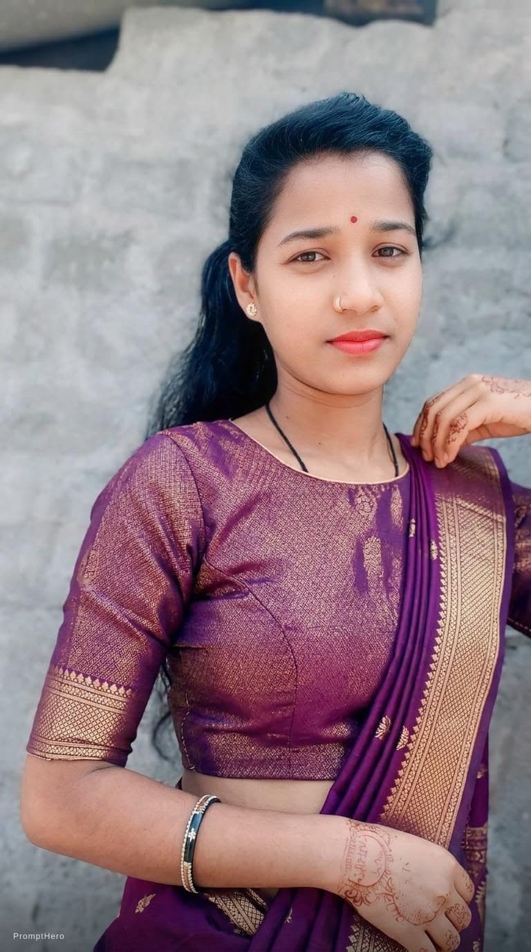 AI generated: Aunty in her blouse only 