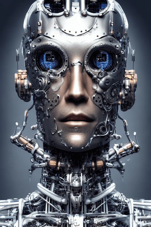 AI generated: full body cyborg man| full-length portrait| detailed face| symmetric| steampunk| cyberpunk| cyborg| ...