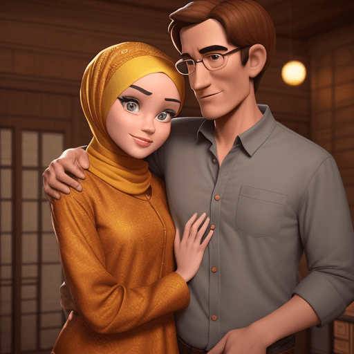 AI generated: Disney Pixar film poster, a man with short hair, handsome and kind wearing a brown long-sleeved bati...