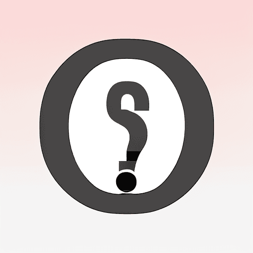 AI generated: the letter Q inside a question mark, simplistic, graphic design, very clear