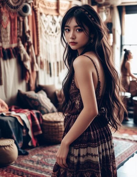 FLUX - Boho Asian AI Girl