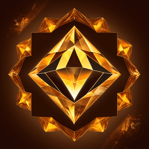 AI generated: The logo is a round shape with a diamond inside.  The diamond itself radiates a brilliant brilliance...