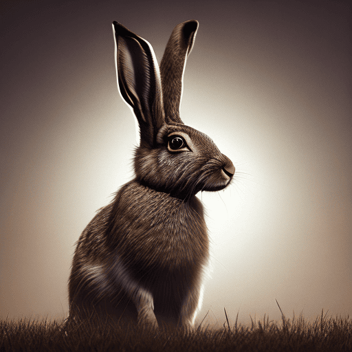 AI generated: mdjrny-v4 style Photo of a hare, dramatic light, cinematic lighting, low angle, trending on artstati...