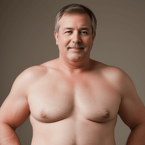 AI generated: High resolution photography, mature man, attractive, centered, dad bod
