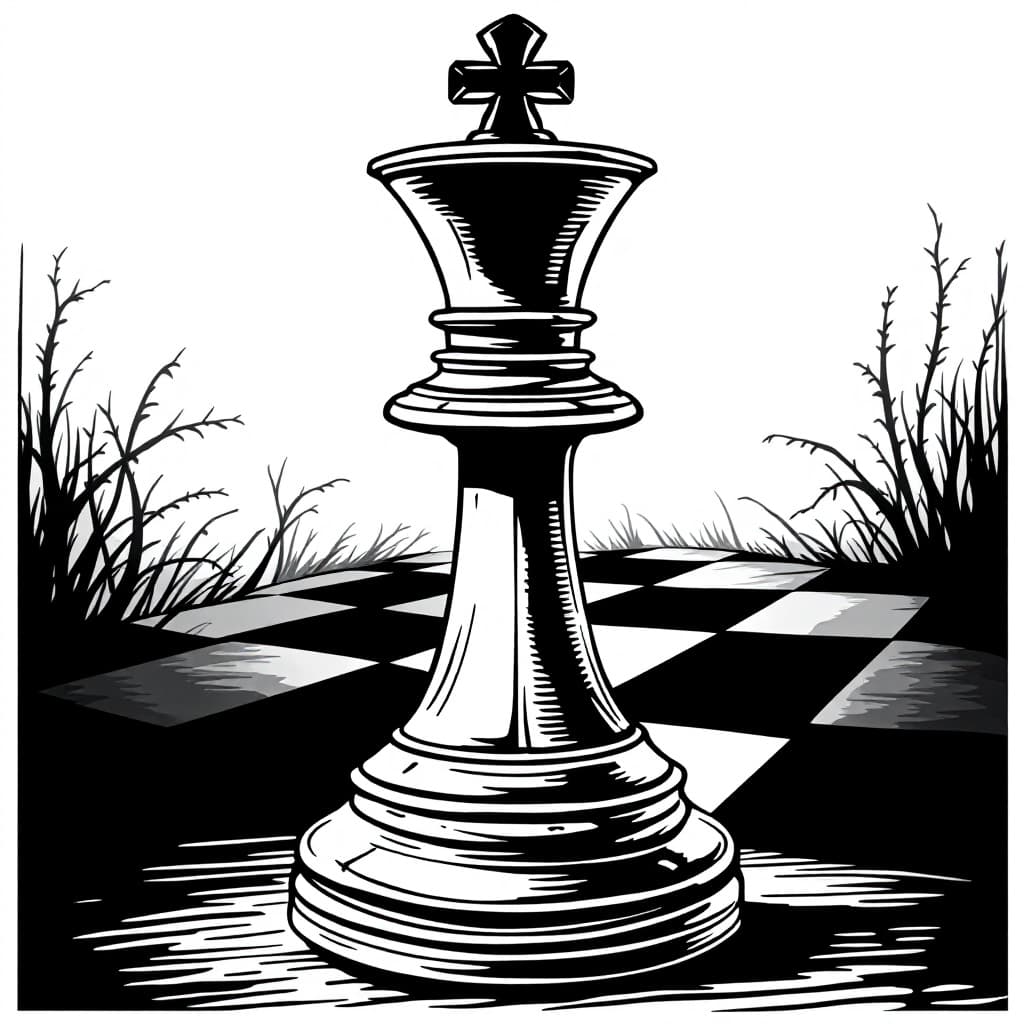 AI generated: create an image of a chess piece called a bishop with some originality, but keeping to the official ...
