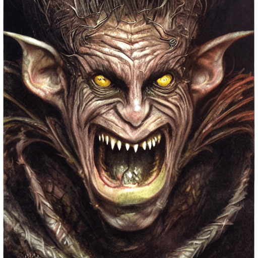 AI generated: mad hobgoblin::, portrait, intricate, ornate, volumetric lighting, cinematic, composition, high cont...