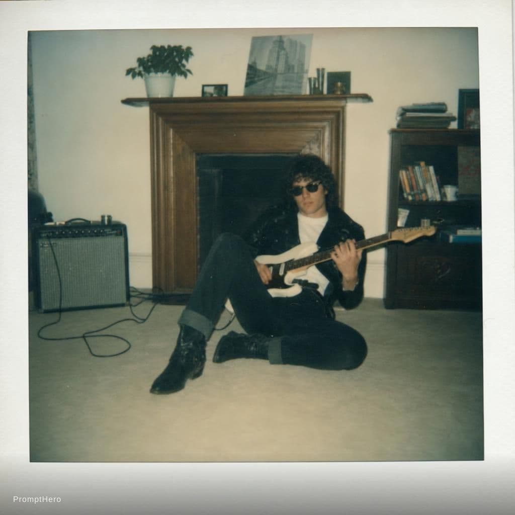 AI generated: 
Transforme cette image en photographie polaroïd prise dans les années 80, ce doit être une prise d...