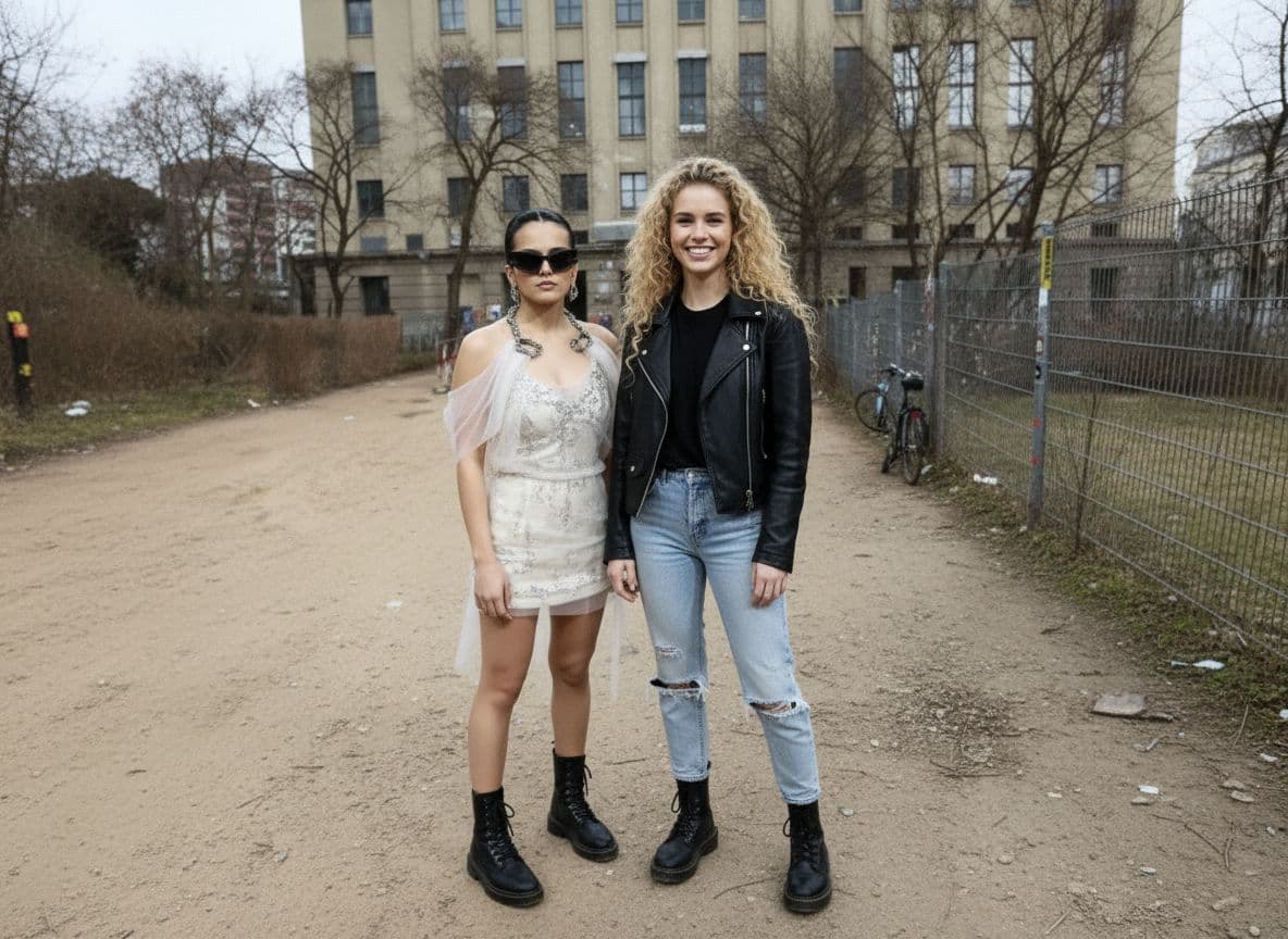 AI generated: Place both girls together