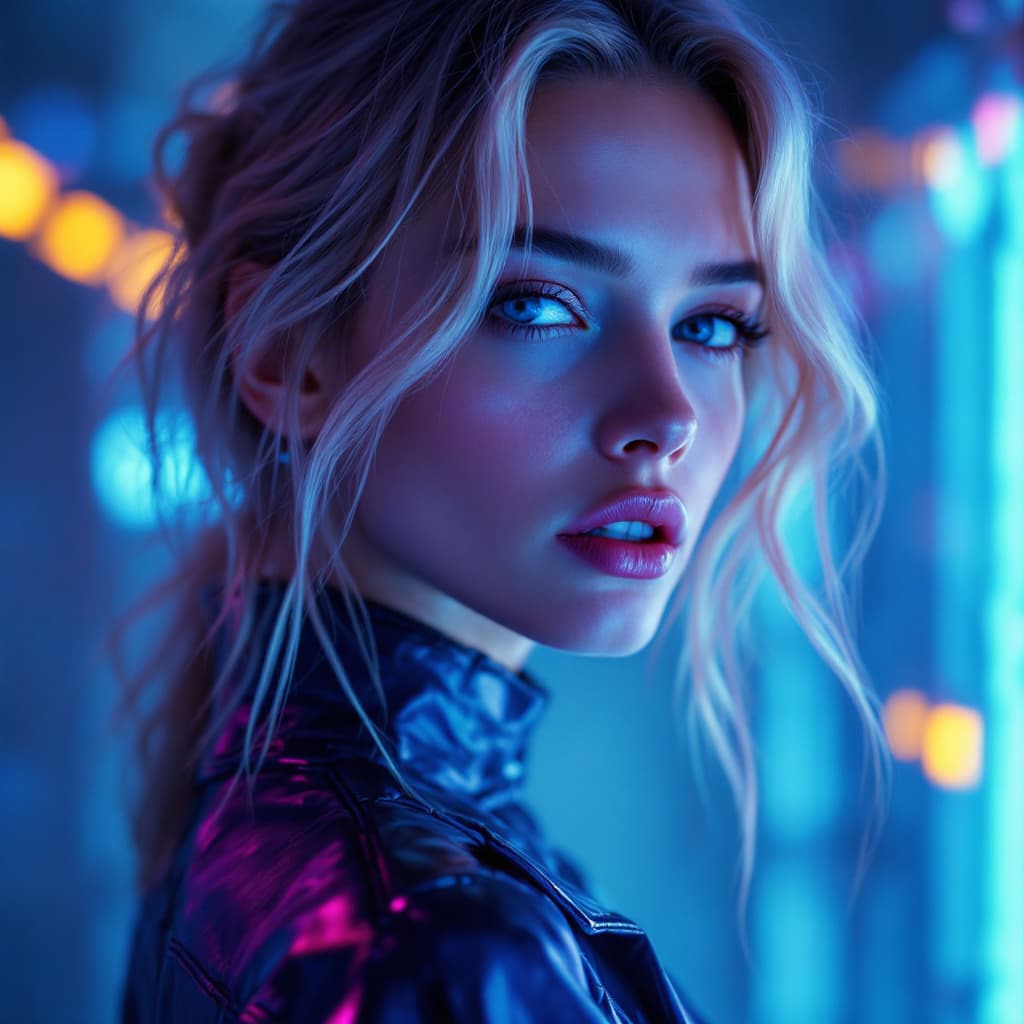 AI generated: russian,blonde, 18 years old , model,  gorgeous woman hashion model 24 years old, vogue magazine edi...