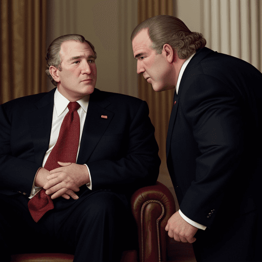 AI generated: george w. bush with tony soprano
