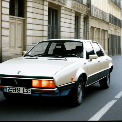 AI generated: A high tech french car in the seventies
